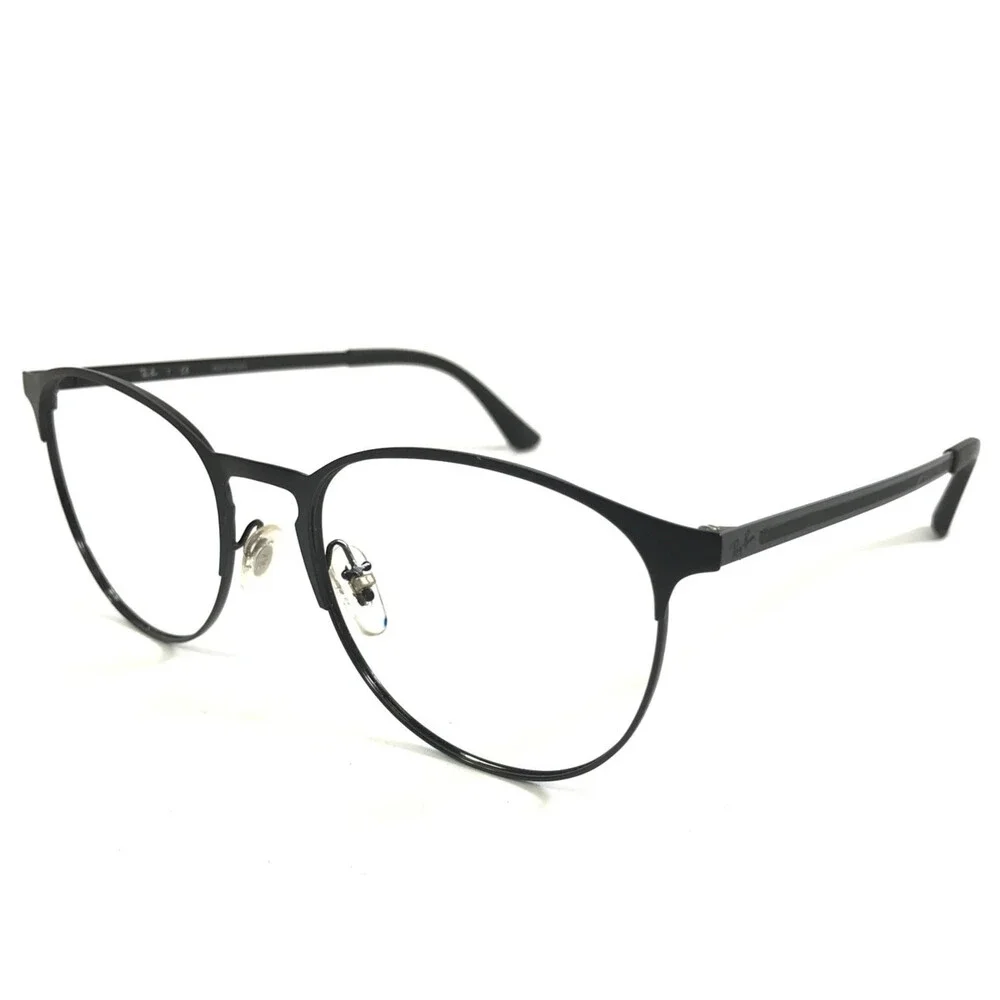 Ray-Ban Eyeglasses Frames RB6375 2944 Polished Black Round Full Rim 53-18-145